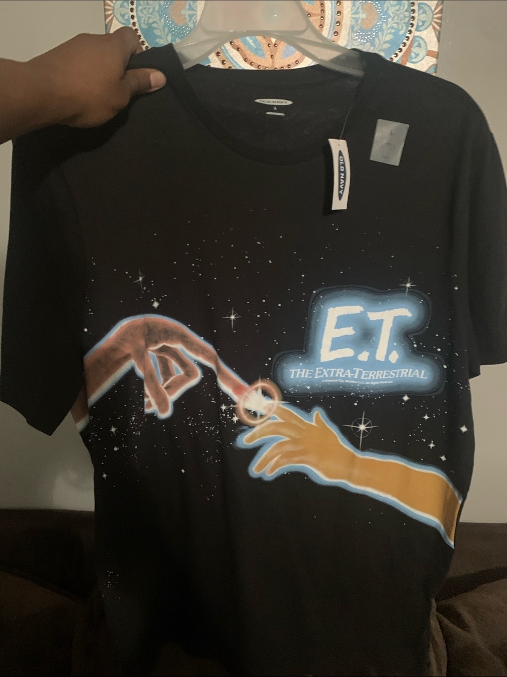 Old Navy Black E.T. Graphic Short Sleeve Tee